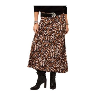 BA&SH Falda Midi Onintia - Skirts - Mujer - Marr&oacute;n - M