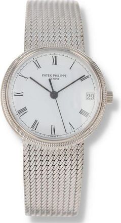 Patek Philippe Pre-owned Patek Philippe Calatrava Automatic White Dial Unisex Watch 3802/1G