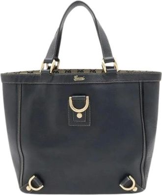 Gucci Pre-owned Borsa Tote Linea Abbey in Tela GG - - Pre-owned - Donna - Blu - ONE SIZE