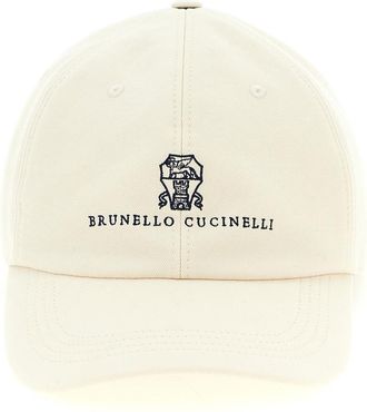 Brunello Cucinelli Beige Baseball Textured Hat