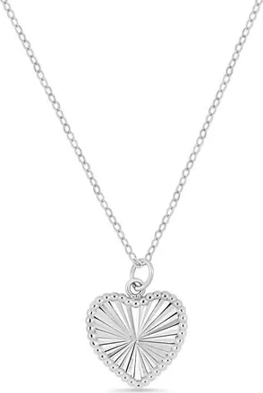 Bony Levy 14K Gold Heart Pendant Necklace in 14K White Gold at Nordstrom, Size 18