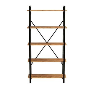 Concept Usine Estanter&iacute;a met&aacute;lica de dise&ntilde;o - 5 estanter&iacute;as - madera y negra