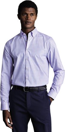 CHARLES TYRWHITT Button-Down Non-Iron Oxford Check Shirt