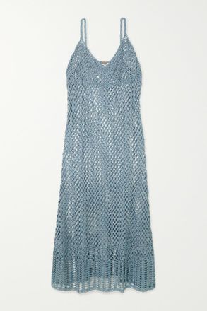 Cult Gaia Abito Midi In Maglia A Uncinetto Silena - Blu