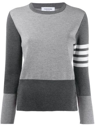 Thom Browne 4-Bar Milano stitch jumper - women - Merino - 36 - Grey