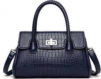 Generic Women Purses and Handbags Large Crocodile Tote Top Handle Crossbody Bag Fashion Ladies Satchel Shoulder Bags (Blue)