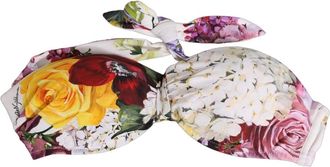 Dolce & Gabbana Floral Triangle Bikini Top - Dames - Bikinis - Veelkleurig - XS - Nylon - Badmode