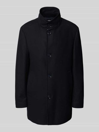 Strellson Regular Fit Wollmantel mit Stehkragen Modell FINCHLEY in Marine, Gr&ouml;&szlig;e 48