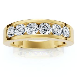 Pompeii3 1ct Channel Set Diamond Ring 14K Yellow Gold Size Selectable
