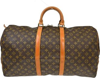 Louis Vuitton Keepall Monogram Canvas Brown Canvas Handbag (Pre-Owned)