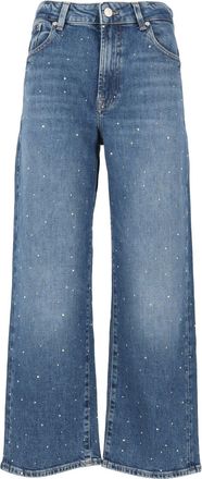 7 For All Mankind Stovepipe Straight Ankle Blue Shine