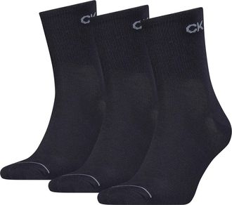 Calvin Klein Mens Short Sock, Navy, ONE Size (Pack of 3)