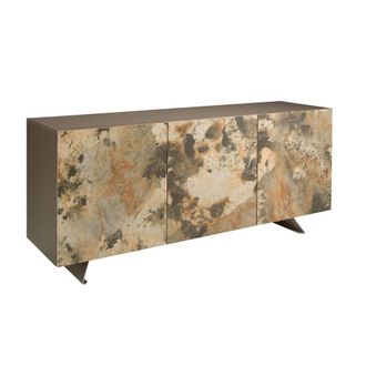 Angel Cerd&aacute; Model Metallic Taupe Sideboard 180x50x80 cm, 3 Doors in Light Brown | Size: 180 x 50 x 80 cm