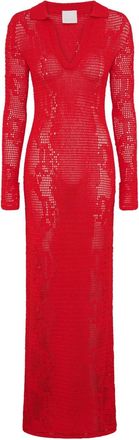 Paris Georgia Gehaakte maxi-jurk - Rood