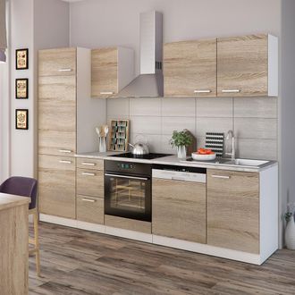 Vicco Mueble De Cocina Optima, Sonoma, 270 Cm Sin Encimera, Vicco