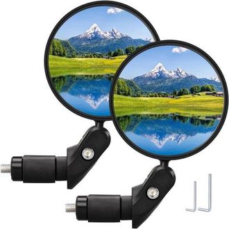 OEM Espejos Retrovisores Para Bicicleta - Seguridad Al Andar En Bicicleta - Giratorio 360 Grados - 2 Piezas - Negro
