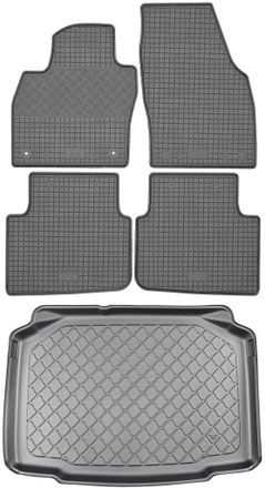 OEM Skoda Kamiq Suv (5 Puertas) Desde Septiembre De 2019. Juego De Alfombrillas De Goma Para Coche + Alfombrilla Para Maletero