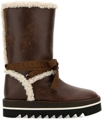 Stella McCartney plush-lined platform snow boots - Bruin