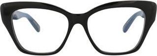 POMELLATO Novelty 54mm Square Optical Glasses in Black Black Transparent at Nordstrom Rack