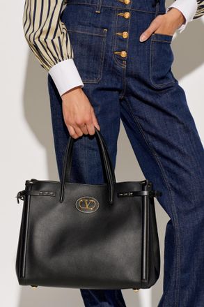 Valentino Garavani Leather Bag, Womens, Black