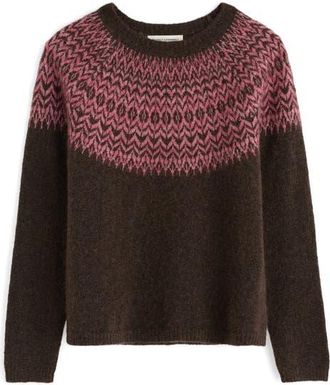 Seasalt Cornwall Spruce Frost Fair Isle Sweater in Knit Hellebore Dark Rye Squash at Nordstrom, Size 6 Us