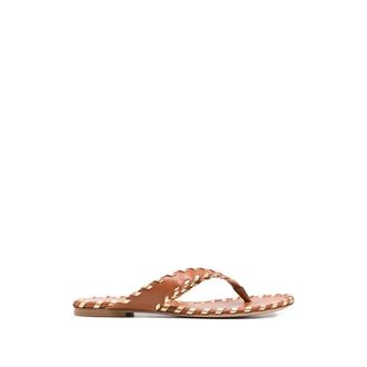 Gianvito Rossi Zaira Thong Flat - female - Gianvito Rossi - Flip Flops - Brown - 4 1/2 UK - Shoes