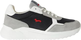 Harmont & Blaine Blauw Grijs Bassotto Logo Sneakers - Heren - Sneakers - Veelkleurig - 43 EU - Su&egrave;de - Schoenen