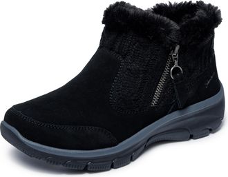 Skechers Womens Easy Going-Cozy Inn Ankle Boot, Black/Black, 2 UK