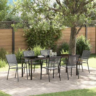 vidaXL Conjunto De Comedor De Jard&iacute;n 7 Pcs Antracita Vidaxl