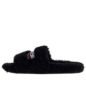 Balenciaga (WMNS) Balenciaga Furry Slides Black 654261W2DO11096
