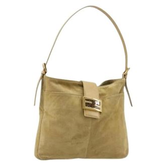 Fendi Pre-owned Shoulder Bags, female, Beige, Size: ONE SIZE Pre-owned Vintage Shoulder Bag