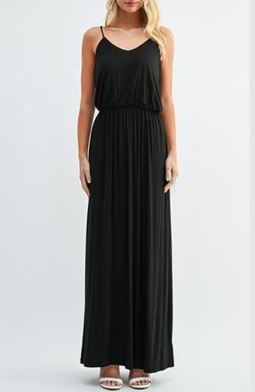 Lush Knit Maxi Dress in Black at Nordstrom Rack, Size X-Large