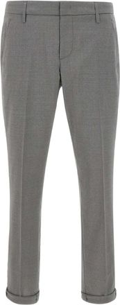 Dondup Pantaloni in lana con risvolto - Grigio