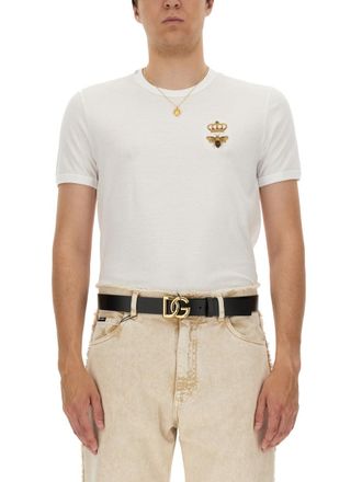 Dolce & Gabbana Bee and Crown geborduurd T -shirt