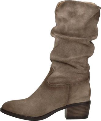 Aqa Kuitlaarzen - Dames - Cowboylaarzen - Beige - 40 EU - Leer - Schoenen