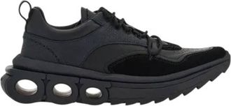 Ferragamo Black Nima Running Sneakers, Size 8.5
