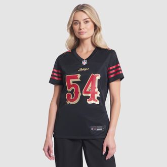 Nike Fred Warner San Francisco 49ers Rivalries Collection Womens Nike Womens NFL Game Jersey in Black | 67NW0G5Z9BF-00J