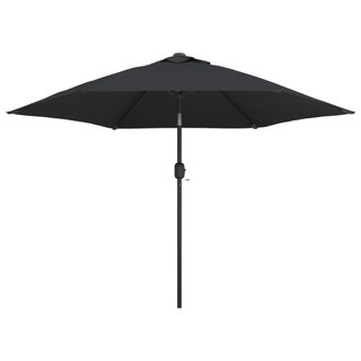 vidaXL Sombrilla De Jard&iacute;n Con Palo De Metal Negro 300 Cm Vidaxl