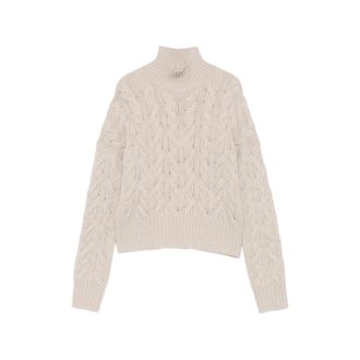 Max Mara Cosmo Cable-knit High-neck Sweater