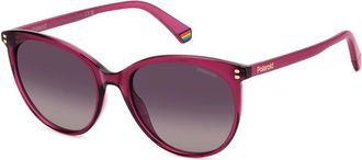 Polaroid Cyclamen Burgundy Shaded Zonnebril - Dames - Zonnebrillen - Paars - 55 MM - Accessoires