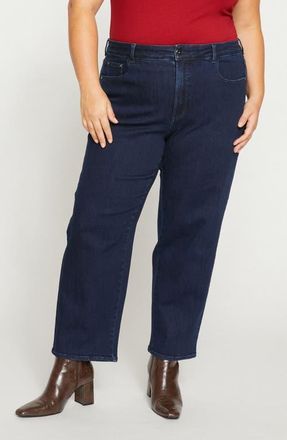 Universal Standard Etta High Waist Ankle Straight Leg Jeans in Dark Indigo Blue at Nordstrom, Size 24W