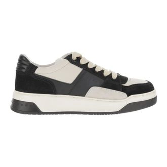 Hogan Leren Sneakers met Su&egrave;de Inzetstukken - Heren - Sneakers - Zwart - 41 1/2 EU - Su&egrave;de - Schoenen