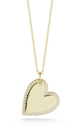 Glaze Jewelry Sterling Silver Halo Heart Necklace