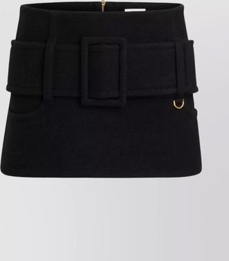 Patou mini skirt with wide belt and side pocket