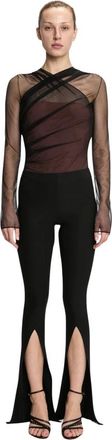 Nensi Dojaka Renee Tulle Gathered Body - Dames - Jumpsuits - Bruin - S - Jumpsuits & Playsuits
