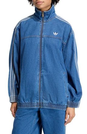 adidas Originals Firebird Denim Track Jacket in Medium Vintage Denim at Nordstrom, Size X-Large