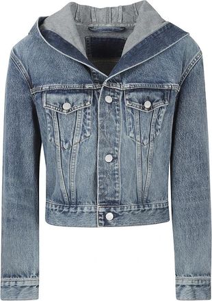 Alaia Hooded Trucker Jacket - Dames - Spijkerjassen - Blauw - M - Katoen - Jassen
