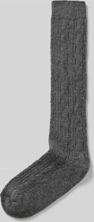 Camano Socken mit geripptem Abschluss in Anthrazit Melange, Größe 39-42
