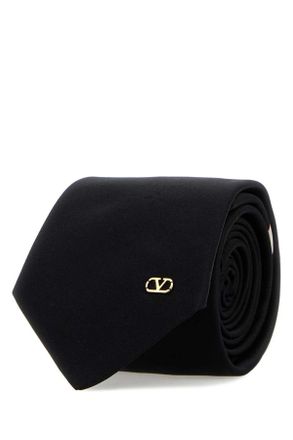 Valentino Garavani Black Silk Tie