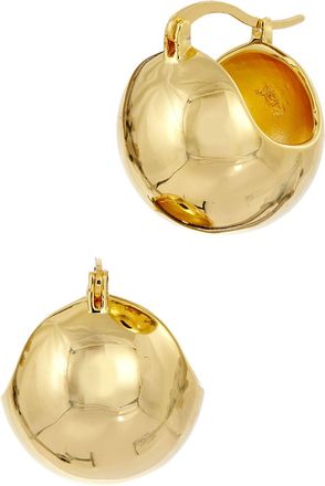 Savvy Cie Jewels 18K GOLD PLATED BOLD BUCKET HOOP EARRINGS